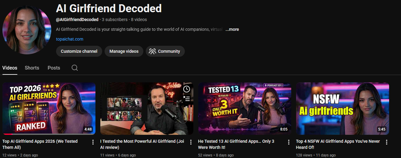 Ai girlfriend decoded youtube channel